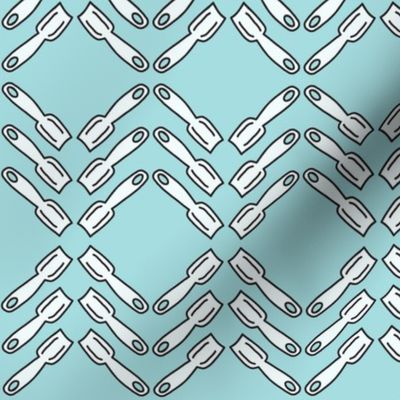 578 - Medium scale aqua teal ice cream spoons in zig zag diamond stripes for retro kitchen wallpaper_ kids apparel_ patchwork_ curtains and pillows-06-08
