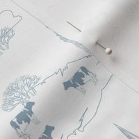 Country Life toile Lt Blue