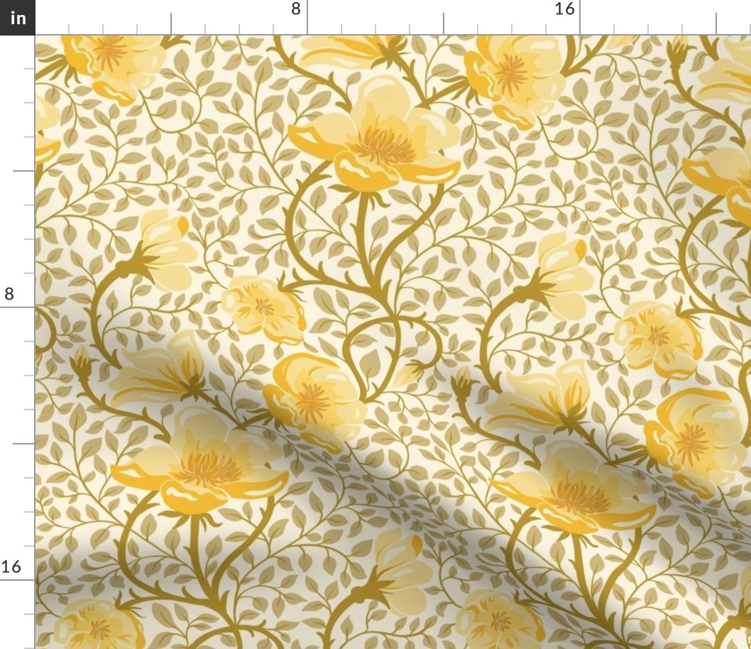 Sweet_Floral_Branch_Yellow - Medium