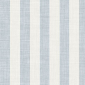 Medium Simple Stripes Linen Texture Sea Foam Green Cream