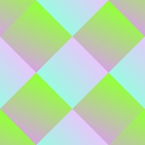 Seamless pattern with gradient squares in acidic shades
