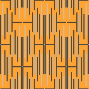  Seamless pattern with geometric vertical stripes on an orange background