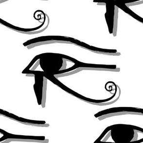 eye of horus black and white pattern