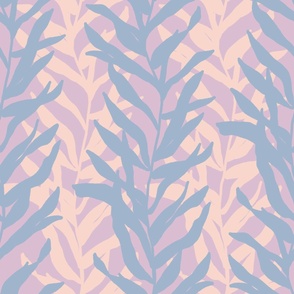 Vertical Vines Kelp Forest Wallpaper in Bright Pink Purple (Jumbo)