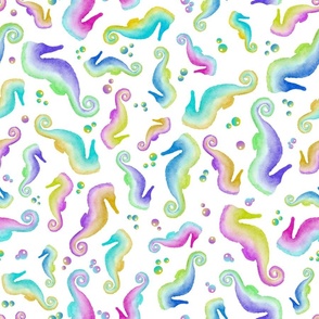 Colorful Rainbow Seahorses (medium)