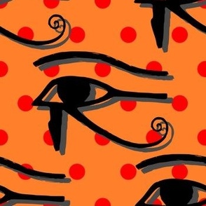 eye of horus polka dot pattern