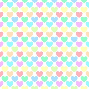 Geometric Pastel Hearts Pattern