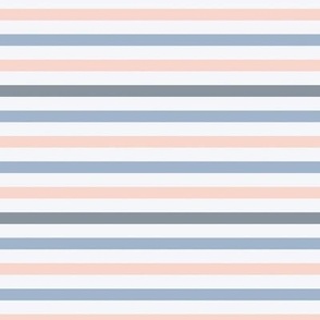 Beach Stripes Pink and Navy Blue (Large)