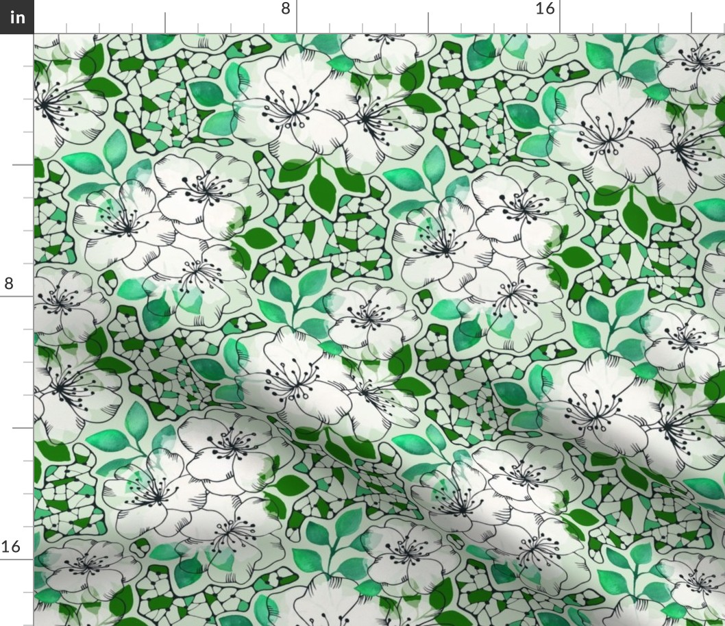 Forest Green Rose _ Lace Medium