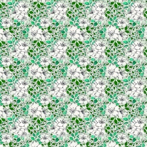 Forest Green Rose _ Lace Small