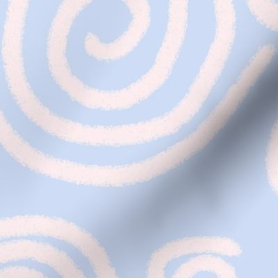 swirls texture  on baby blue  20 in