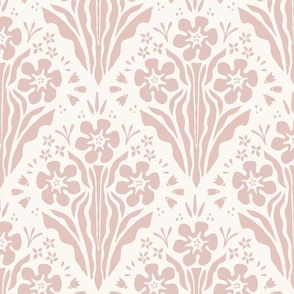 Celeste light pink block print floral