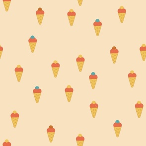 Tutti-frutti Ice Cream Cones - Large