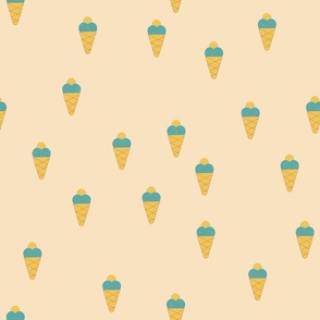 Mint Ice Cream Cones - Large