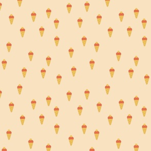 Papaya Ice Cream Cones - Medium
