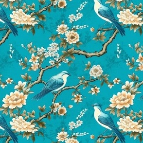 turquoise chinoiserie