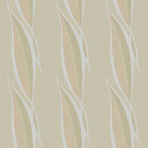 Med-Lg Stylized Leaf Stripe khaki 