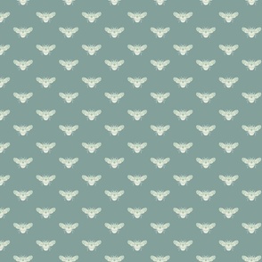 'Bees' on Dark Teal Small Scale