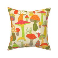 Happy Mushroom Patch in Lime + Yellow