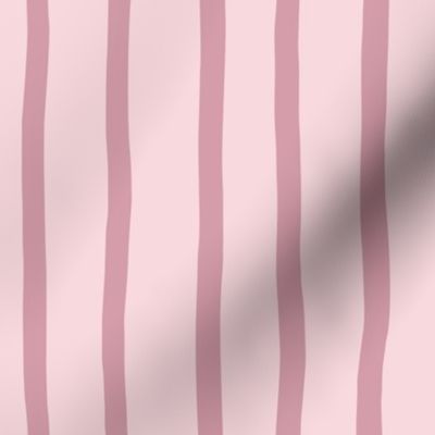 L - Pale Dusky Pink Soft Pinstripe - Contemporary Sketchy Stripe Wallpaper