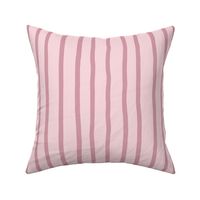 L - Pale Dusky Pink Soft Pinstripe - Contemporary Sketchy Stripe Wallpaper