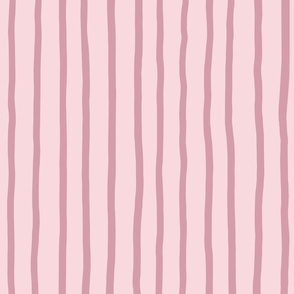 L - Pale Dusky Pink Soft Pinstripe - Contemporary Sketchy Stripe Wallpaper