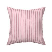 M - Pale Dusky Pink Soft Pinstripe - Contemporary Sketchy Stripe Wallpaper