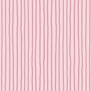 M - Pale Dusky Pink Soft Pinstripe - Contemporary Sketchy Stripe Wallpaper