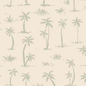 Textured Palms - Desert Sage on Pristine