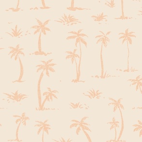 Textured Palms - Peach Fuzz on Pristine