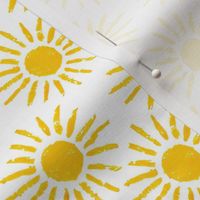 Sunbeam Symphony: Vibrant Yellow Sun Pattern