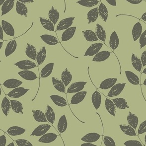  Blown Leaves in Olive Green M