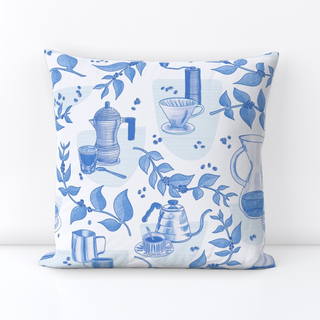 Specialty Coffee Treat Toile - Blue