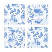 Specialty Coffee Treat Toile - Blue
