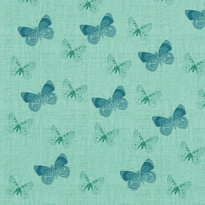 Textured Blue Butterflies