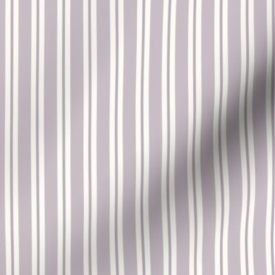 Allix Stripe: Dusky Lilac Classic Stripe, Dusty Lilac Purple Narrow Stripe