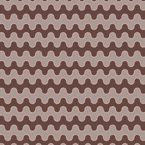 Small Drippy Modern Waves, Cocoa and Pink