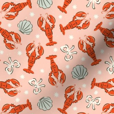 Lobsters and Bows in Pink