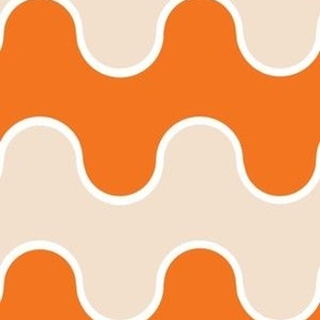 Large Drippy Modern Waves, Orange Dream