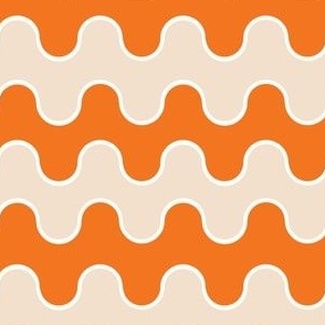 Medium Drippy Modern Waves, Orange Dream