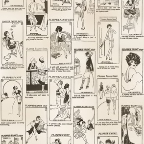 Restored Flapper Fanny Says Classic Art Deco Newspaper Cartoon Wallpaper 