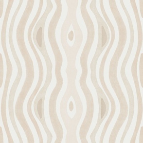 Abstract Moroccan wavy lines in light shades of beige with hand drawn texture
