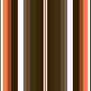 Small Gradient Stripe Vertical in brown 311d00, orange ff3c00, and white. Team colors. School Spirit.