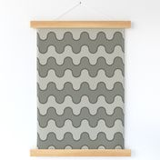 Large Drippy Modern Waves, Khaki Tones