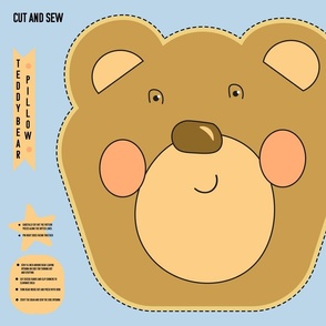 Cut and sew bear pillow - large