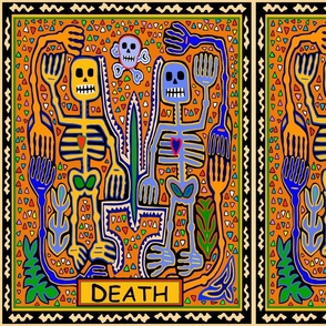 Tarot Card - DEATH - Orange Blue Black - Design 16755113