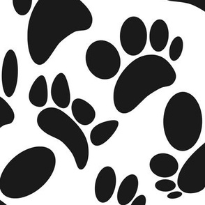Abstract Art Dog Paw Print Pattern 