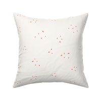 Spring Spots - Coral hand-drawn dots on Cream