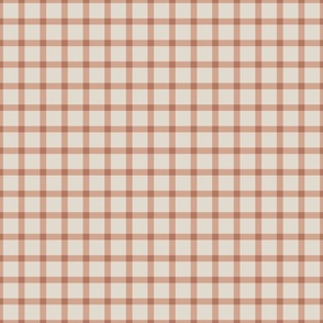 Farmhouse Country Chic Muted Pink Plaid 6 inch