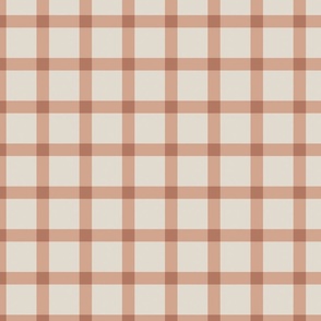 Farmhouse Country Chic Muted Pink Plaid 12 inch